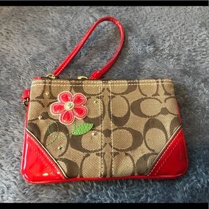 COACH flower wristlet